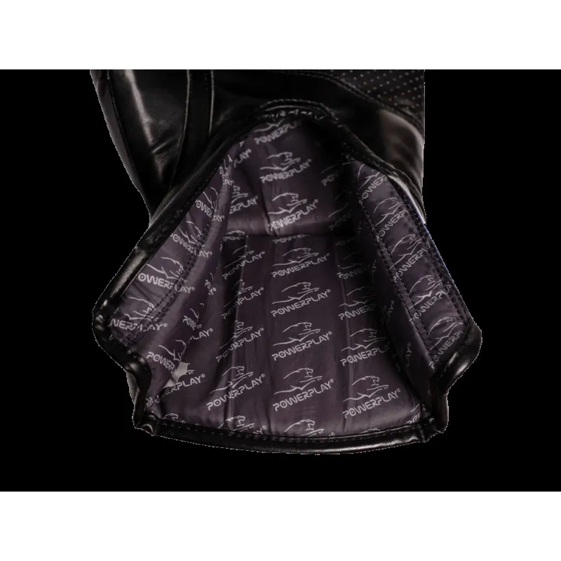 Боксерські рукавиці PowerPlay 3016 Чорно-Білий 16 унцій фото товару