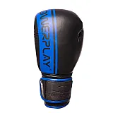 Боксерські рукавиці PowerPlay 3022 Чорно-Сині [натуральна шкіра] 16 унцій фото товару