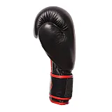 Боксерські рукавиці PowerPlay 3022 Чорно-Червоні [натуральна шкіра] 12 унцій фото товару