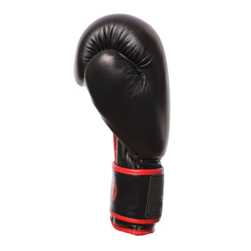 Боксерські рукавиці PowerPlay 3022 Чорно-Червоні [натуральна шкіра] 12 унцій фото товару