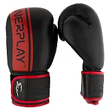 Боксерські рукавиці PowerPlay 3022 Чорно-Червоні [натуральна шкіра] 14 унцій фото товару