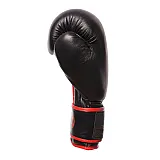 Боксерські рукавиці PowerPlay 3022 Чорно-Червоні [натуральна шкіра] 16 унцій фото товару