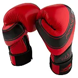 Боксерські рукавиці PowerPlay 3023 Червоно-Чорні [натуральна шкіра] 14 унцій фото товару
