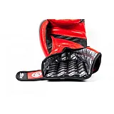 Боксерські рукавиці PowerPlay 3023 Червоно-Чорні [натуральна шкіра] 14 унцій фото товару