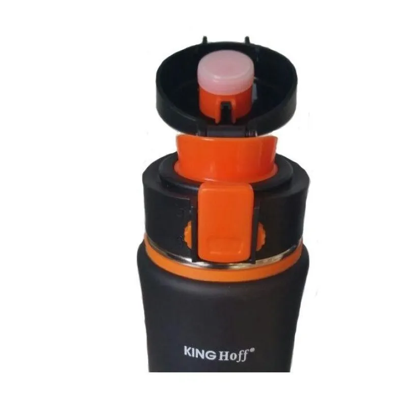 Термокружка  КING Hoff KH-4371 500мл. Чорно-Оранжева фото товару