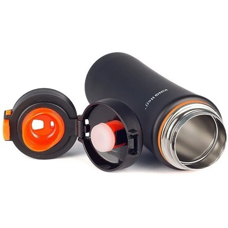 Термокружка  КING Hoff KH-4371 500мл. Чорно-Оранжева фото товару