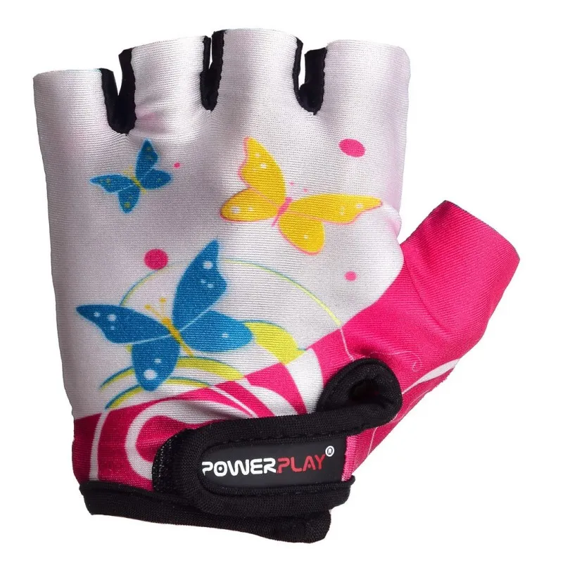 Велорукавички PowerPlay 5470 Біло-рожеві  3XS фото товара