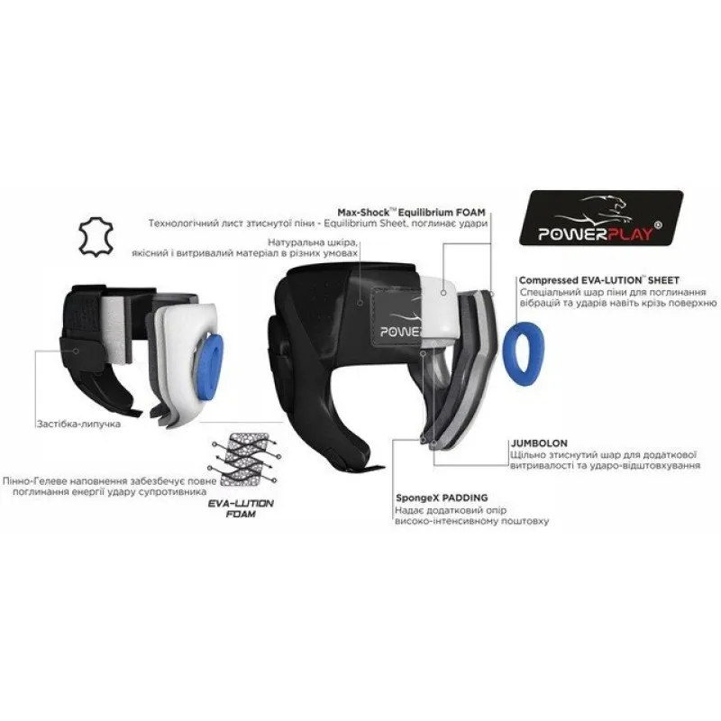 Боксерський шолом турнірний PowerPlay 3049 Червоний M фото товару