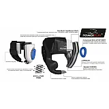 Боксерський шолом тренувальний PowerPlay 3048 Чорнo-Червоний M фото товару