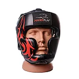 Боксерський шолом тренувальний PowerPlay 3048 Чорнo-Червоний XL фото товару