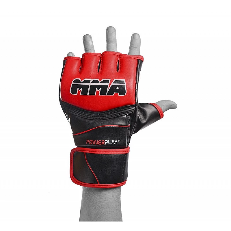 Рукавички для MMA PowerPlay 3055 Червоно-Чорні XL фото товара