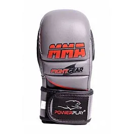 Рукавички для MMA PowerPlay 3026 Сірі S