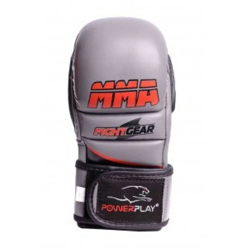 Рукавички для MMA PowerPlay 3026 Сірі S фото товара