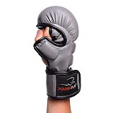 Рукавички для MMA PowerPlay 3026 Сірі S фото товара