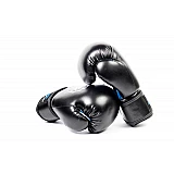 Боксерські рукавиці PowerPlay 3001 Чорно-Сині 16 унцій фото товара