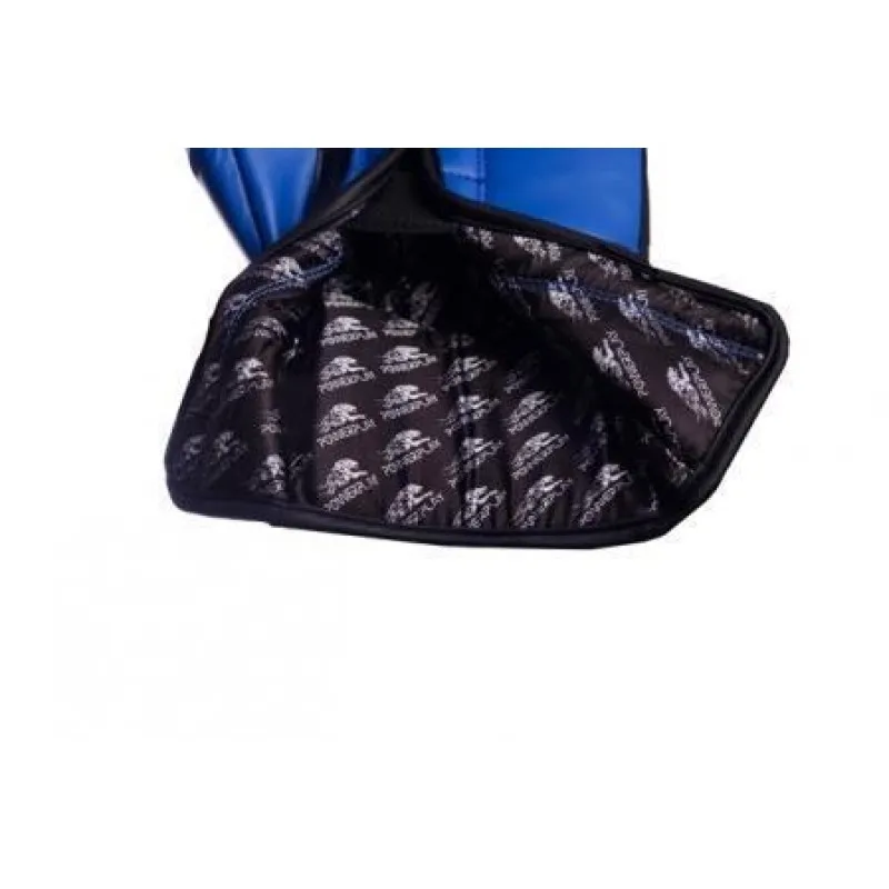 Боксерські рукавиці PowerPlay 3002 Чорно-Сині 12 унцій фото товару