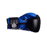 Боксерські рукавиці PowerPlay 3002 Чорно-Сині 12 унцій фото товару
