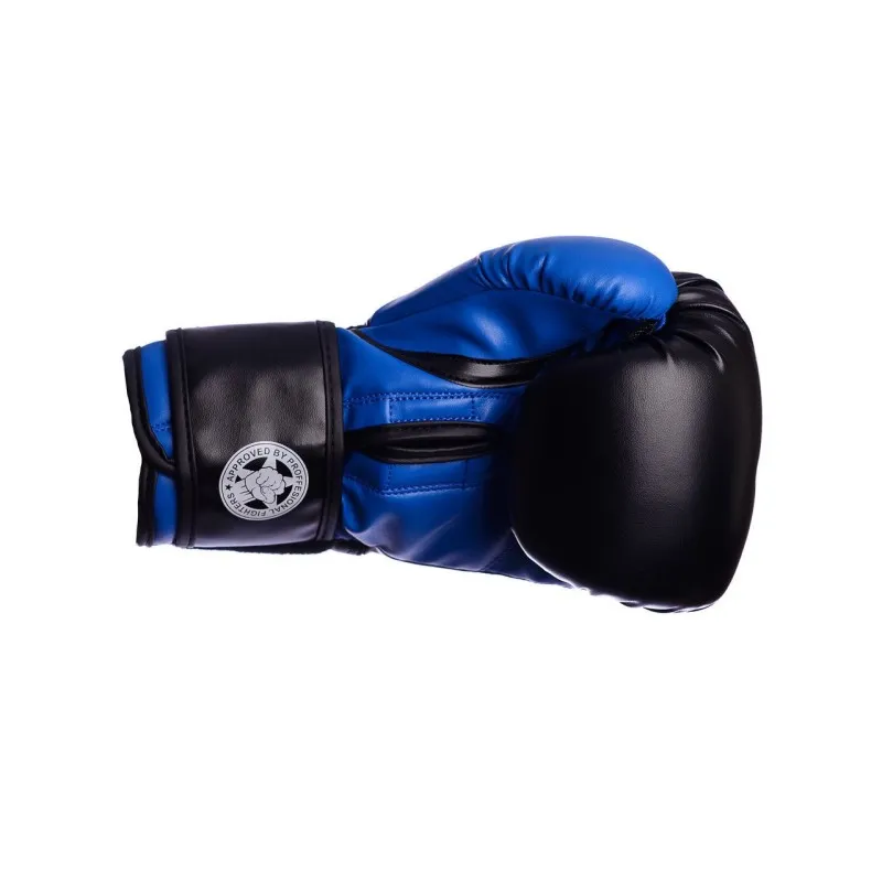 Боксерські рукавиці PowerPlay 3002 Чорно-Сині 12 унцій фото товару