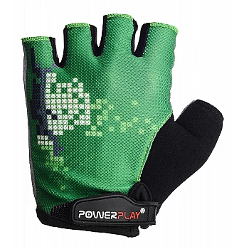 Велорукавички PowerPlay 002 C Зелені XS