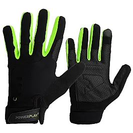Рукавички для кроссфіту PowerPlay Hit Full Finger Чорно-Зелені XL