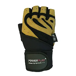 Рукавички для фітнесу PowerPlay 1063 B Чорно-Коричневі S