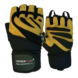Рукавички для фітнесу PowerPlay 1063 B Чорно-Коричневі XL