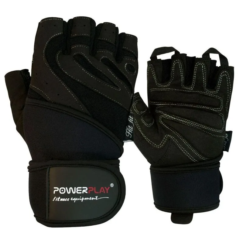 Рукавички для фітнесу PowerPlay 1063 E Чорні XL фото товару