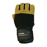 Рукавички для фітнесу PowerPlay 1069 А Чорно-Коричневі M фото товару
