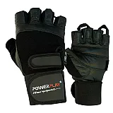 Рукавички для фітнесу PowerPlay 1073 Чорні M фото товару