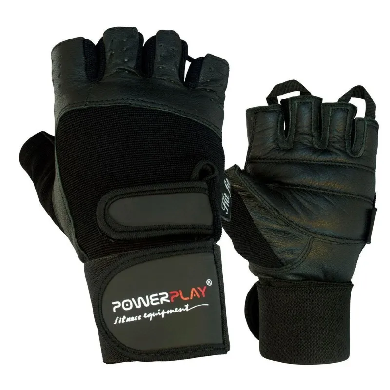 Рукавички для фітнесу PowerPlay 1073 Чорні M фото товару