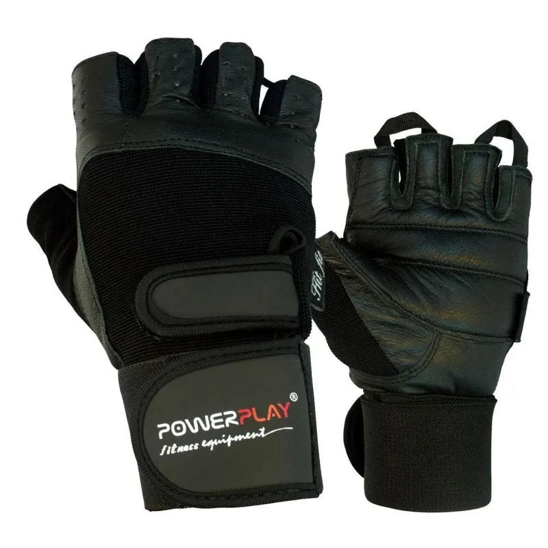 Рукавички для фітнесу PowerPlay 1073 Чорні L фото товару