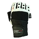 Рукавички для фітнесу PowerPlay 1096 Чорно-Білі M фото товару