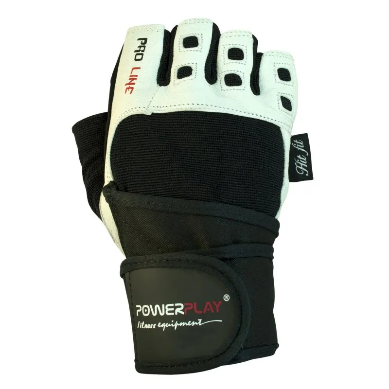 Рукавички для фітнесу PowerPlay 1096 Чорно-Білі XL фото товару