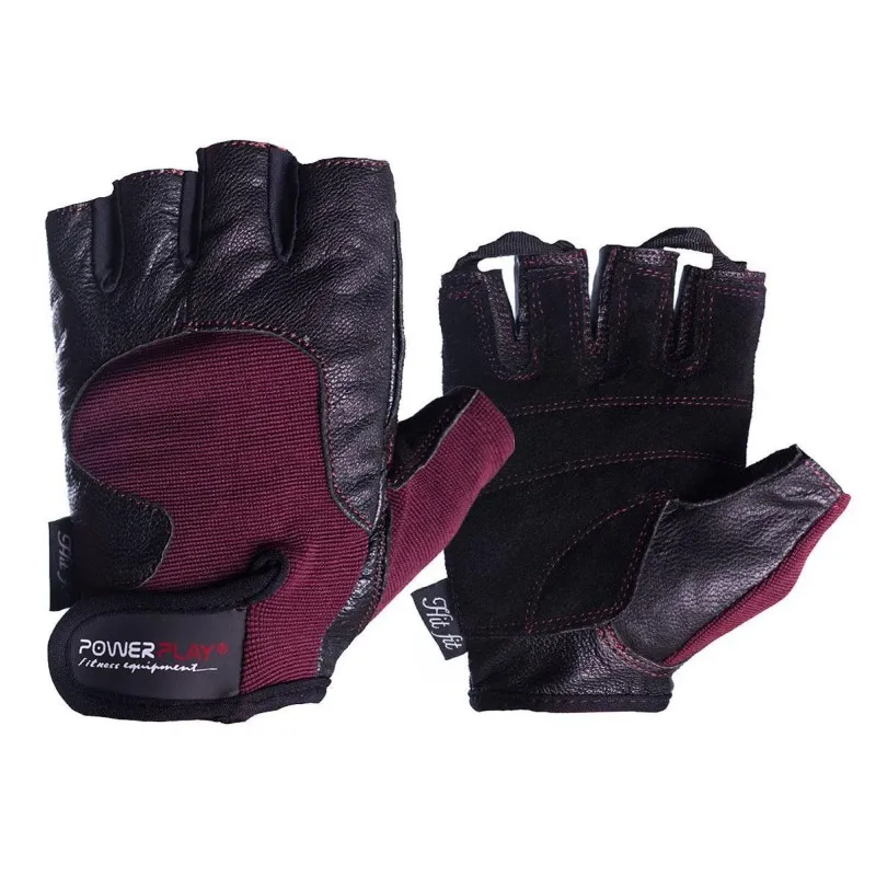 Рукавички для фітнесу PowerPlay 2154 Чорно-Коричневий S фото товару