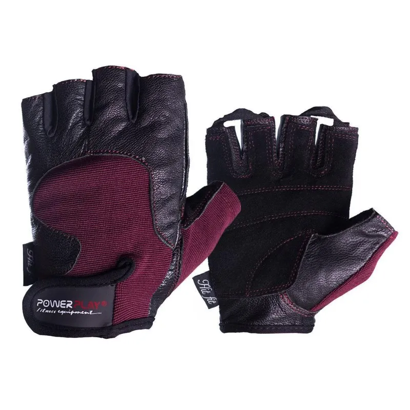 Рукавички для фітнесу PowerPlay 2154 Чорно-Коричневий L фото товару