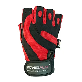 Рукавички для фітнесу PowerPlay 1598 Чорно-Червоні L