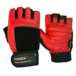 Рукавички для фітнесу PowerPlay 1588 A Чорно-Червоні S