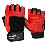 Рукавички для фітнесу PowerPlay 1588 A Чорно-Червоні XL фото товару