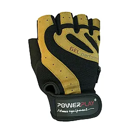 Рукавички для фітнесу PowerPlay 1584 Чорно-Коричневі M