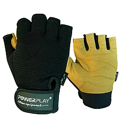 Рукавички для фітнесу PowerPlay 1574 Чорно-Коричневі XL