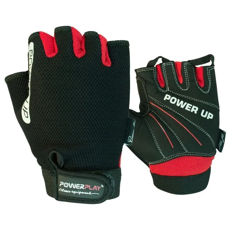 Рукавички для фітнесу PowerPlay 1568 Чорні L фото товару