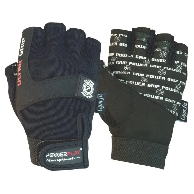 Рукавички для фітнесу PowerPlay 1567 Чорні M фото товару