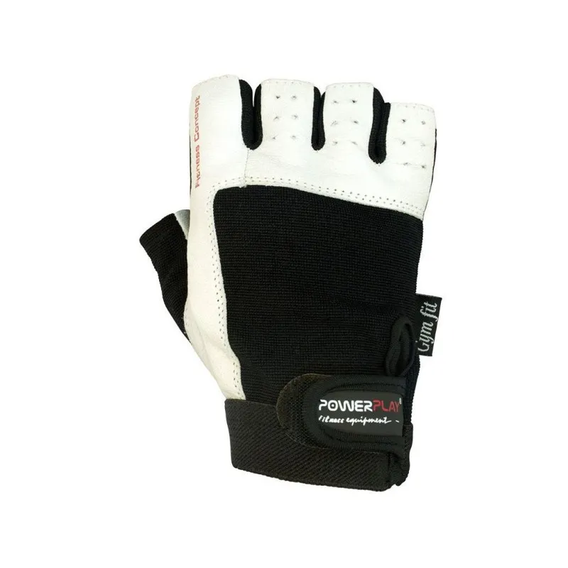 Рукавички для фітнесу PowerPlay 1561 Чорно-Білі S фото товару