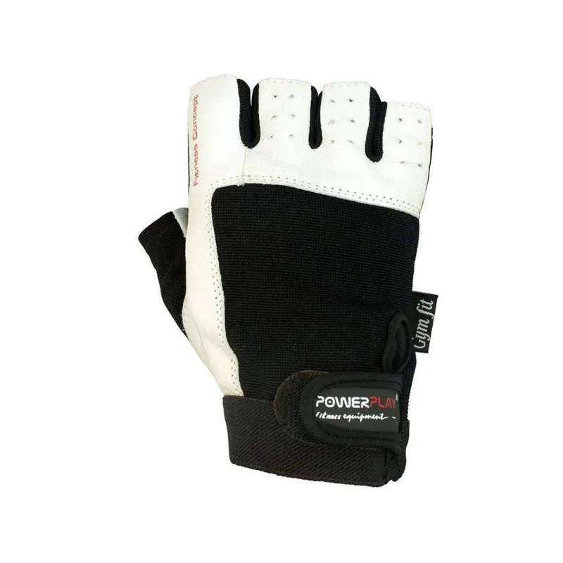 Рукавички для фітнесу PowerPlay 1561 Чорно-Білі XL фото товару