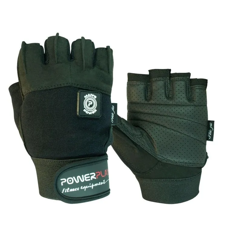 Рукавички для фітнесу PowerPlay 1559 Чорні L фото товару