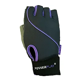 Рукавички для фітнесу PowerPlay 1725 A жіночі Сіро-Фіолетові S