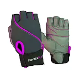 Рукавички для фітнесу PowerPlay 1725 A жіночі Сіро-Фіолетові M фото товару