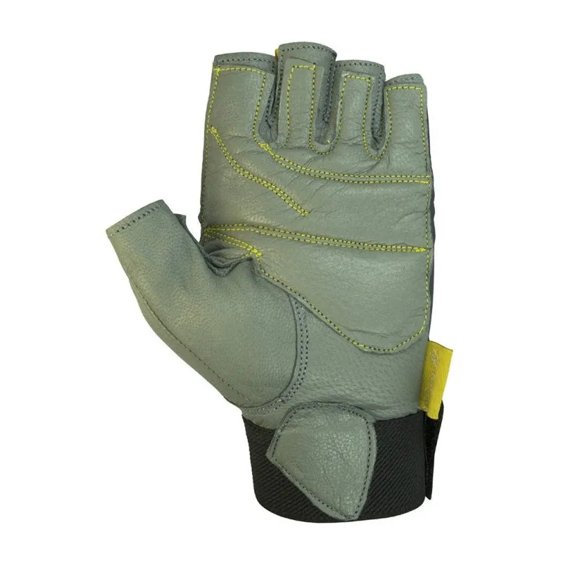 Рукавички для фітнесу PowerPlay 1725 B жіночі Сіро-Жовті XS фото товару