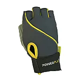 Рукавички для фітнесу PowerPlay 1725 B жіночі Сіро-Жовті S фото товара