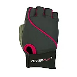 Рукавички для фітнесу PowerPlay 1725 жіночі Сіро-Розові XS фото товару